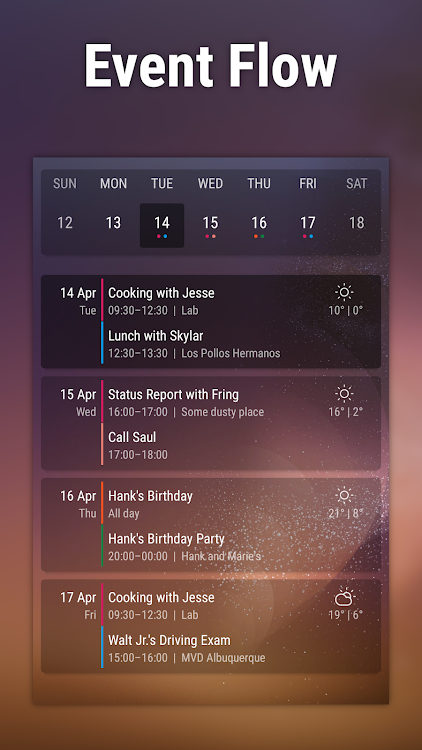 Event Flow Calendar Widget - 1.9.1 - (Android)