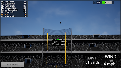 Field Goal Challenge Screen 2