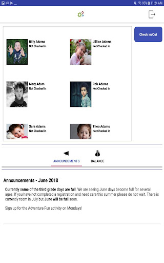 InSite Check-In Screen 2