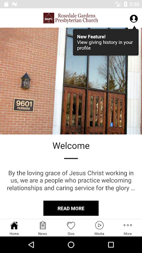 Android application Rosedale Gardens Church screenshort