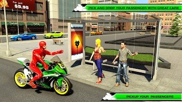 Superhero Bike Taxi Games Ride