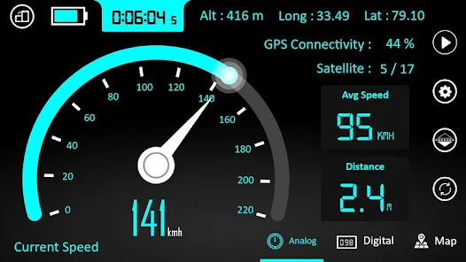 FastUU Compteur de Vitesse GPS numérique Odomètre, Compteur de Vitesse LCD  étanche 2 , Compteur de Vitesse MHP réglable 12 V / 24 V avec Anti-buée