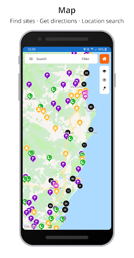 Android application WikiCamps Canada screenshort