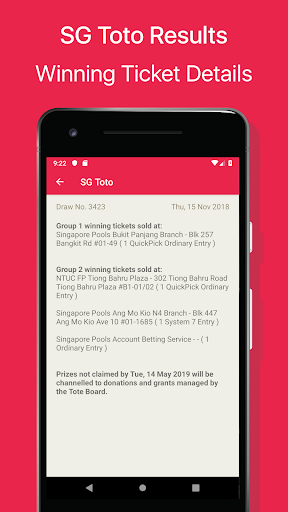 Toto Results for Singapore Screenshot 4 - AppWisp.com