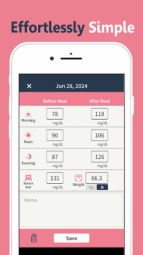 Android application Blood Sugar Tracker: Glucose screenshort