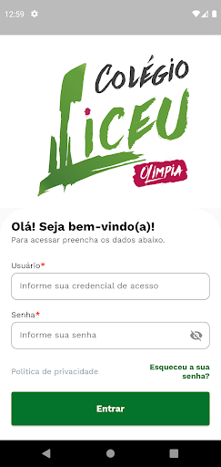 Android application Agenda Colégio Liceu Olímpia screenshort