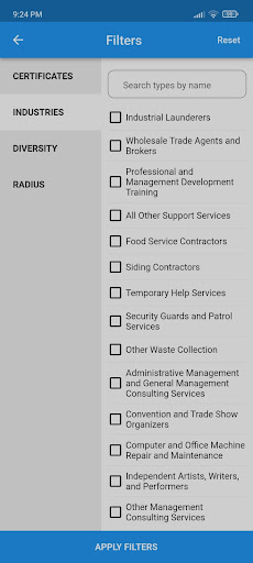 Diverse Yellow Pages Screen 2