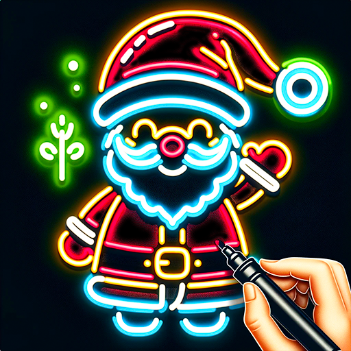 Christmas Art: Glow Coloring logo