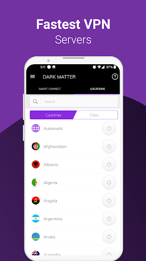 DarkMatter VPN Screen 2