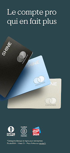 Android application Shine - Compte pro en ligne screenshort