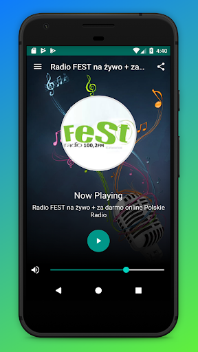 Android application Radio FEST 100.2 Polska Online screenshort