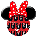 Red cute bow cartoon mouse keyboard theme icon