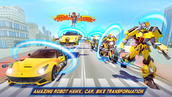 Flying Hawk Robot Car Game 2.1.4 screenshots 2