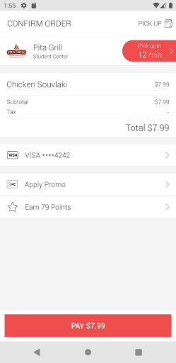 Screenshot of Dining Sidekick