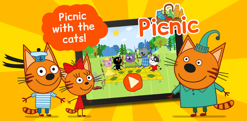 Kid-E-Catsピクニック: 猫のゲームと子供 ゲーム!