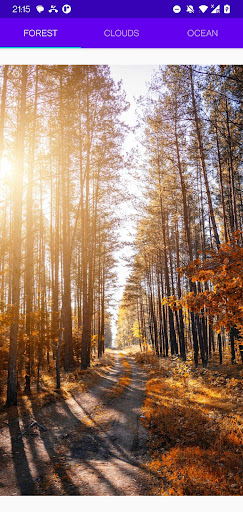 Android application Nature Screens screenshort
