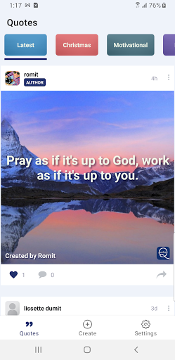 Android application Quote Maker screenshort