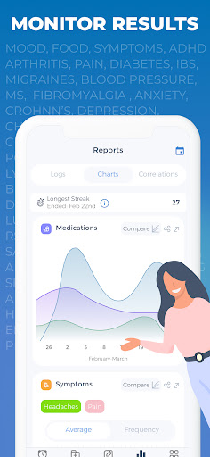 Screenshot of Symptom and Medication Tracker