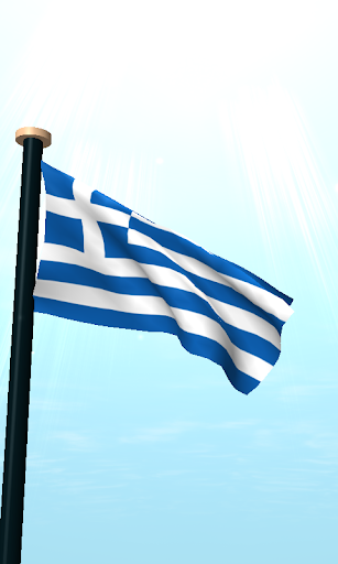 Greece Flag 3D Live Wallpaper Screen 2