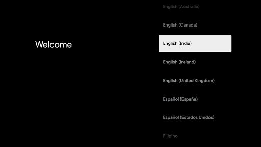 Screenshot of TV Setup