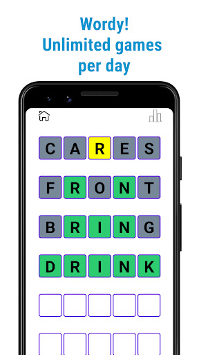 Android application Wordy: Unlimited Guessing Game screenshort