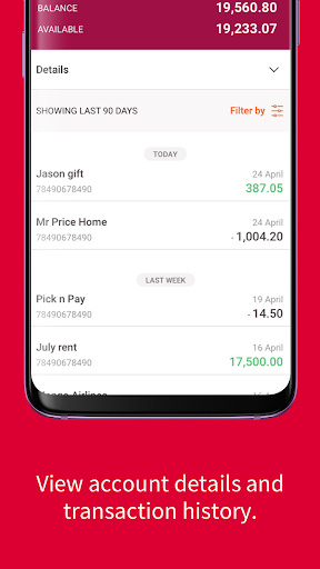 Android application Absa Zambia screenshort