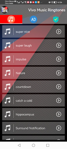Android application Vivo Phone Music Ringtones screenshort