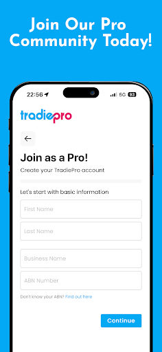 Android application TradiePro screenshort