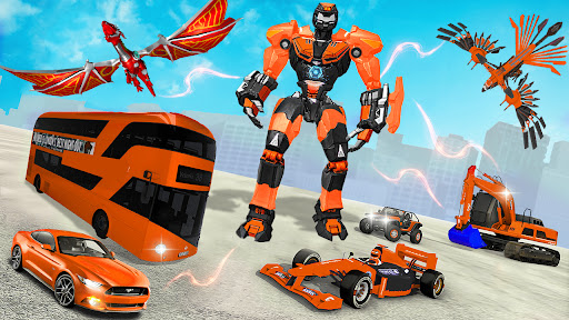 Jet Robot Car :Robot Bus Game Screen 3
