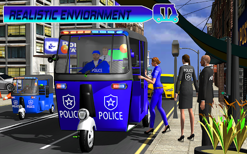 Police Tuk Tuk Rickshaw Games 1.7 APK screenshots 7