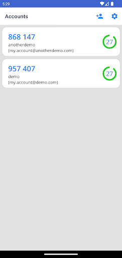 Android application Optimal Authenticator screenshort
