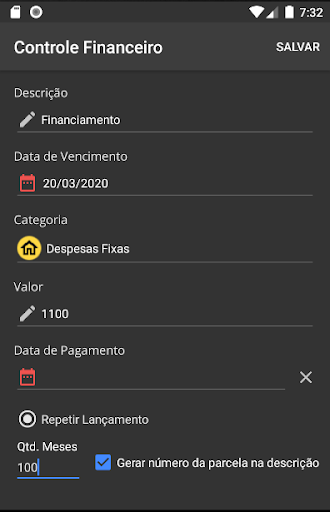 Controle Fácil Despesas/Gastos Screen 2