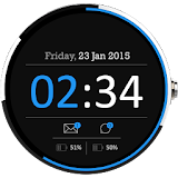 Blueish Black Material Watch icon
