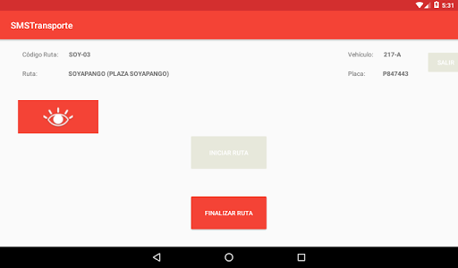 SMSTransporte Screen 2