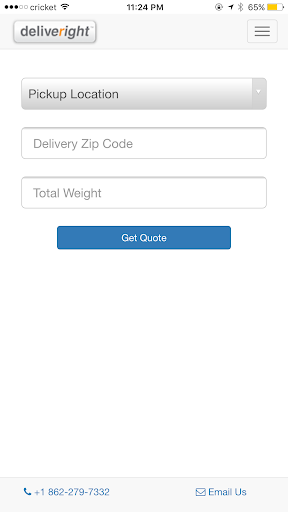 Android application Deliveright screenshort