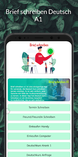 Android application Brief schreiben Deutsch A1 screenshort