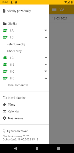 Android application Nezábudník screenshort