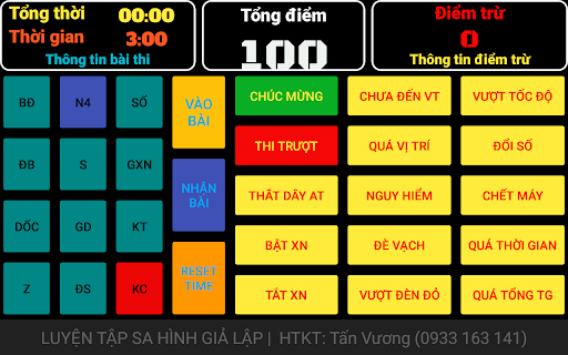 Giả lập xe thiết bị Screen 3