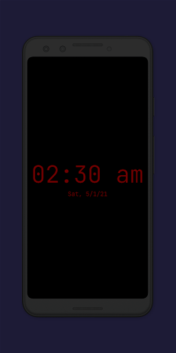 Android application Night Clock (Digital Clock) screenshort