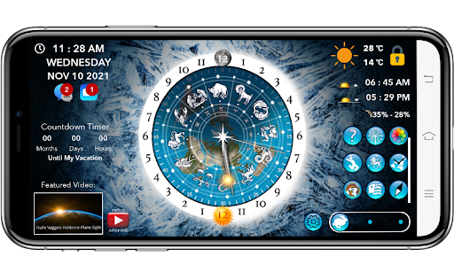 Flat Earth Sun, Moon & Zodiac Clock