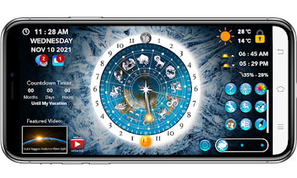 Flat Earth Sun & Moon Clock - Screenshot Image