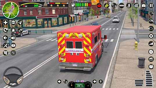 本物の救急車の車のシミュレーター