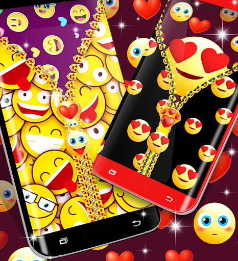 Android application Emoji smiley zip locker screenshort