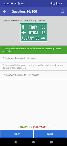 Hawaii Driving Permit Test Screen 3