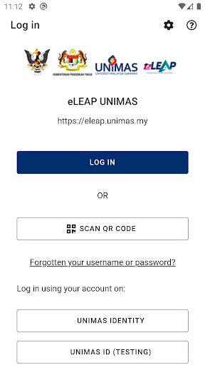 Android application eLEAP UNIMAS screenshort