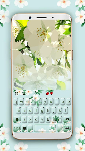 Android application Girly Charming Floral Keyboard screenshort