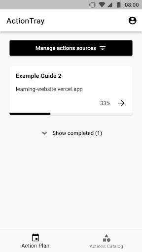 Android application ActionTray screenshort