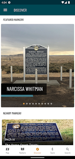 Screenshot of Explore Nebraska History