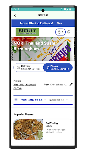 Nori Thai and Sushi Screen 2