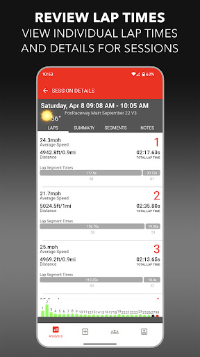 Screenshot of LITPro - GPS Lap Timer